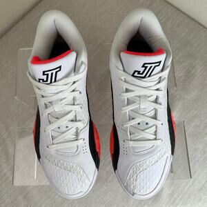 Jordan Tatum 2 Red Cement Basketball Shoes White Black Crimson Mens 7 FJ6457-106